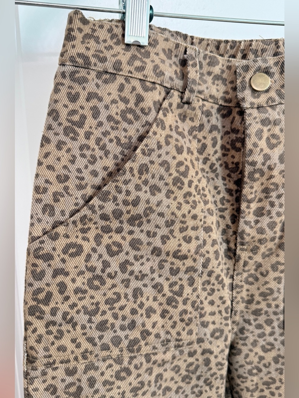 Tween Diva Brown Leopard Print Twill Pants